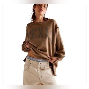▪️NWT Free People Camden Pullover Graphic Sweatshirt in Texas
